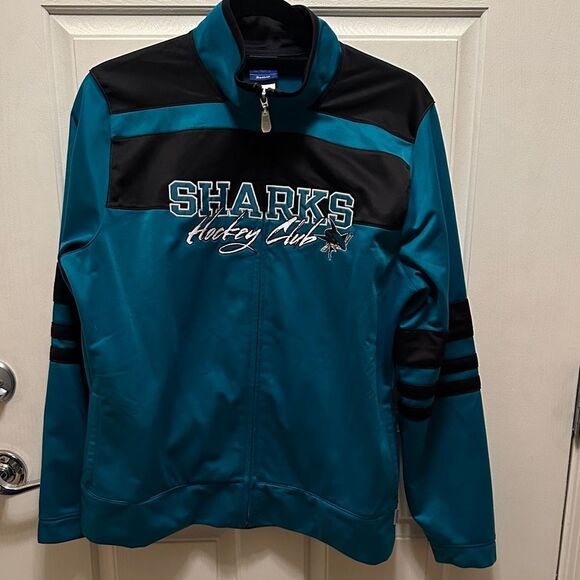 Reebok Other - NHL Reebok Collab with San Jose Sharks Teal and Black Athletic Jacket Size Large